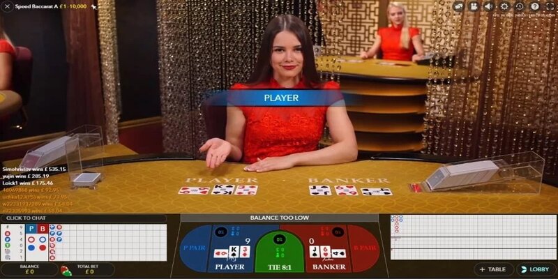 Baccarat live tại 8xBet